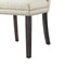 Nevaeh Linen/Velvet Ring Handle Nailhead Dining Chair (Set of 2)